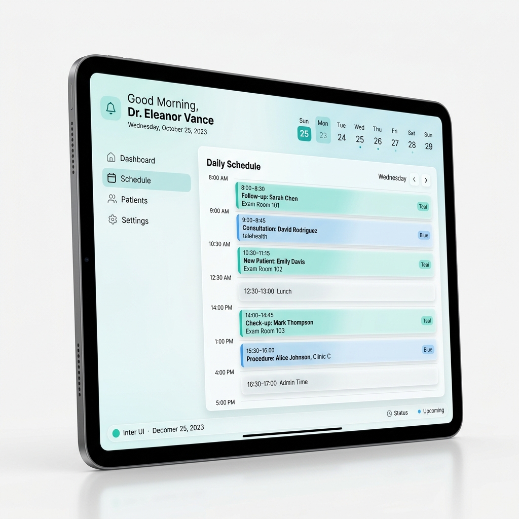 Medical Calendar Mockup